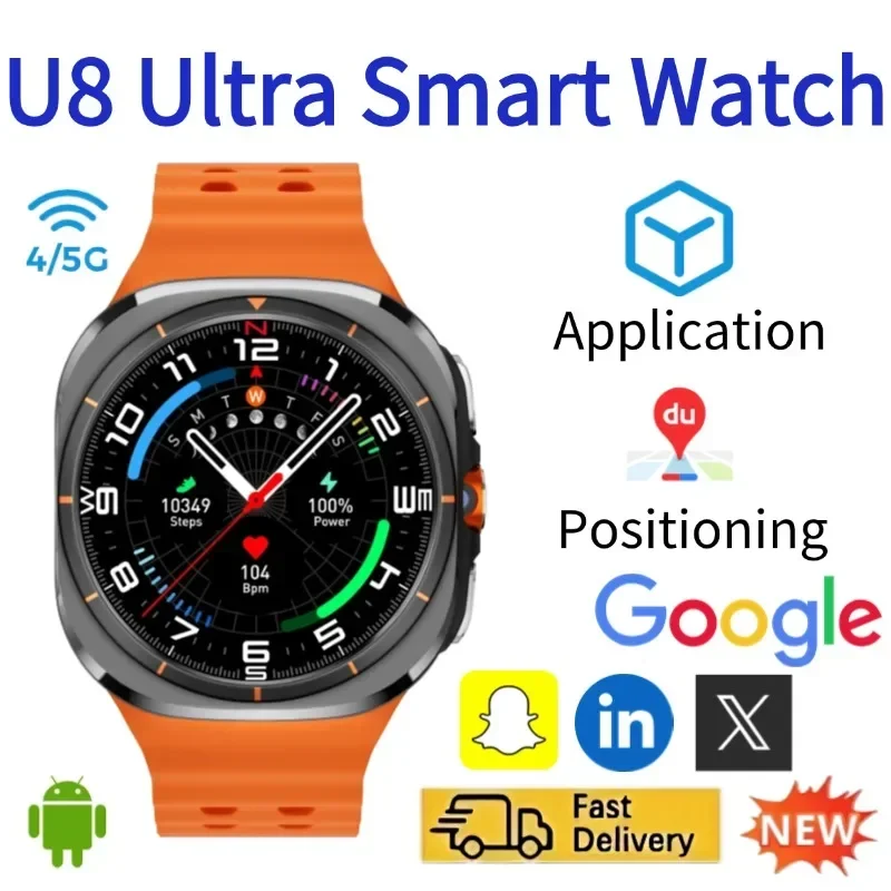 Smartwatch Watches For Women With Gps - Montre connectée U8 4G 5G, caméra